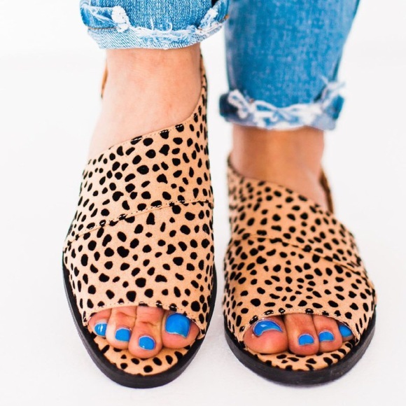Shoes - STING SIDE CUT OUT FLATS LEOPARD